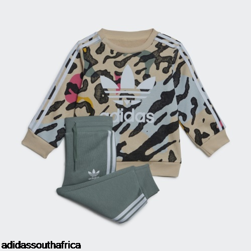 Fashion Animal Print Crew Set Multicolor Adidas South Africa