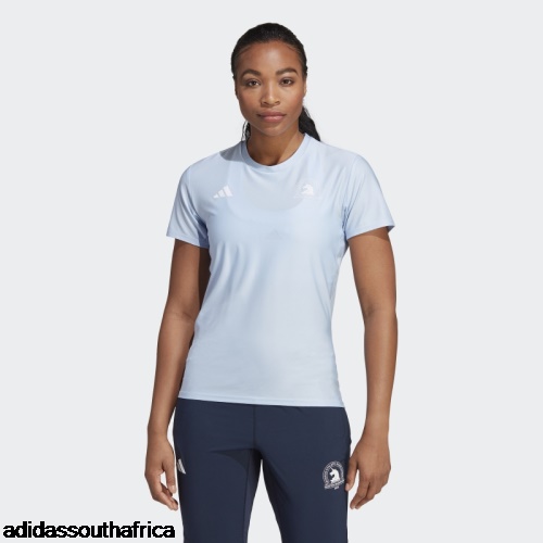 Boston Marathon 2023 Running Tee Blue Dawn Adidas Adidas South Africa