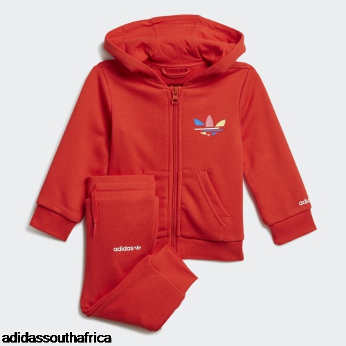 Red Adicolor Full-Zip Hoodie Set Adidas Adidas South Africa