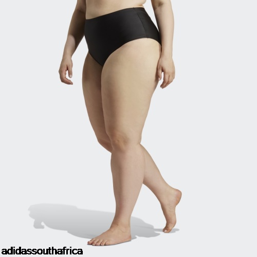 High-Waist Bikini Bottoms (Plus Size) Black Adidas Adidas South Africa