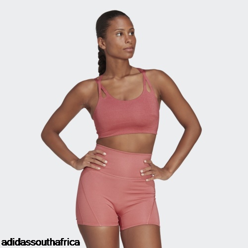 Red Yoga Luxe Studio Light-Support Fire Bra Adidas South Africa