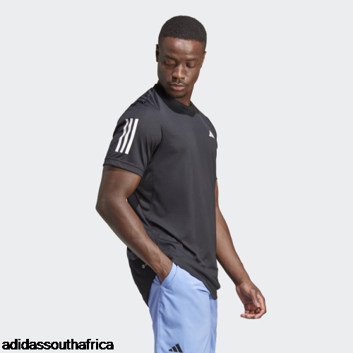 Club 3-Stripes Tennis T-Shirt Black Adidas Adidas South Africa