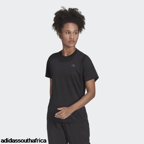 Run Icon Tee Black Adidas South Africa