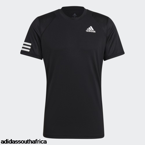 Club Tennis 3-Stripes T-Shirt Black Adidas South Africa