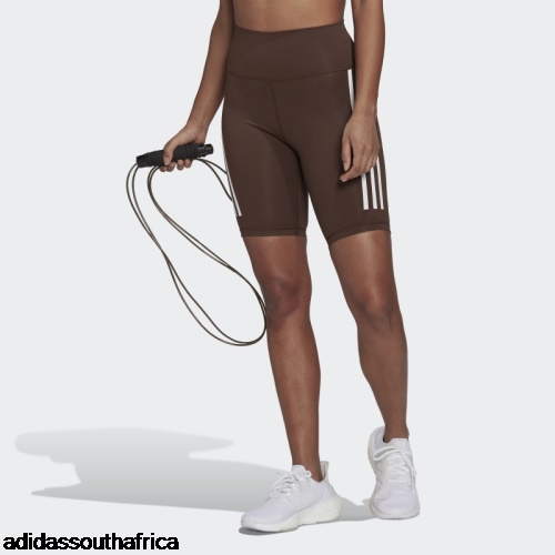 Optime TrainIcons 3-Stripes Bike Short Leggings Brown Adidas South Africa