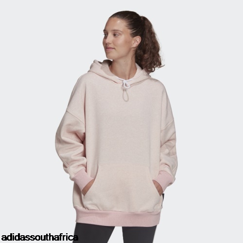 Sportswear Studio Lounge Fleece Hoodie Hot Botanic Pink Mel Adidas South Africa