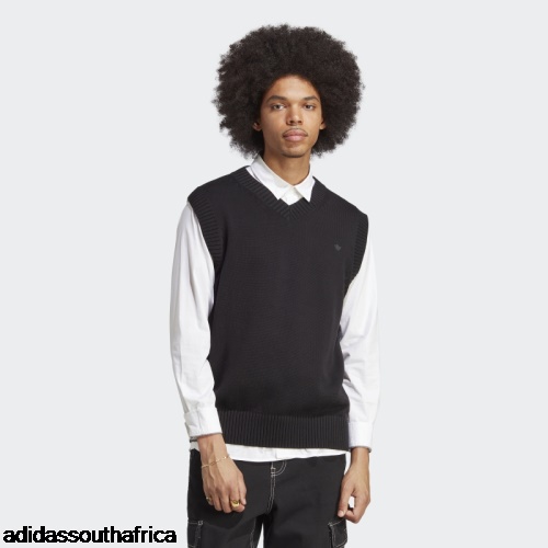 Premium Essentials Knit Vest Black Adidas South Africa