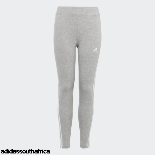 Essentials 3-Stripes Cotton Tights Medium Grey Adidas South Africa