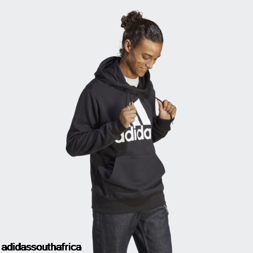 Black Essentials French Terry Big Logo Hoodie Adidas South Africa