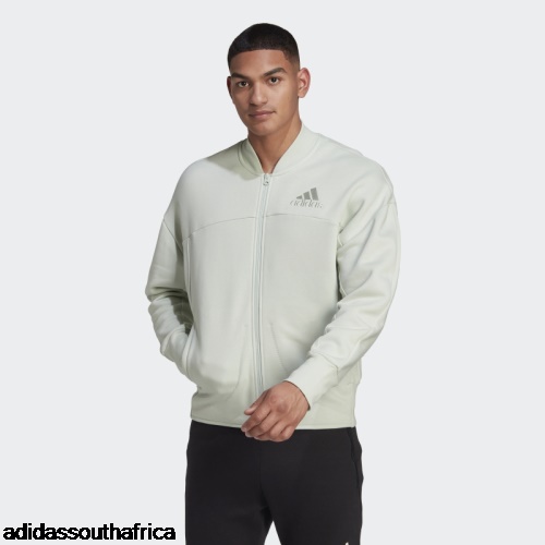 Studio Lounge Fleece Track Top Green Adidas Adidas South Africa