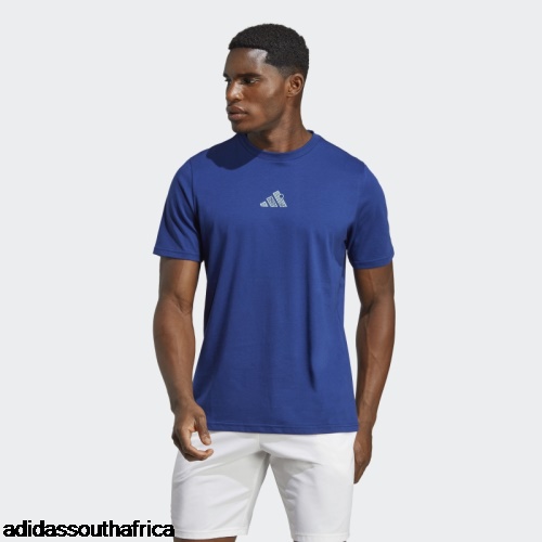 Victory Blue Tennis Graphic T-Shirt Adidas South Africa