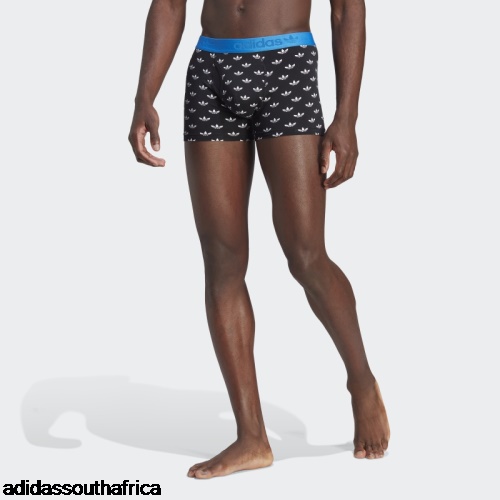 Comfort Flex Cotton Print Trunk Briefs Black Adidas South Africa