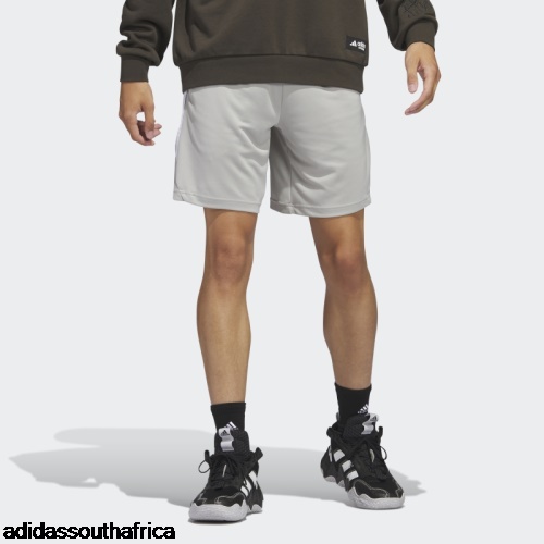 Metal Grey Legends 3-Stripes Basketball Shorts Adidas South Africa