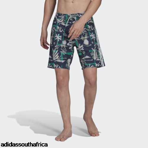 Navy Seasonal Floral Beach Tech Shorts Adidas South Africa