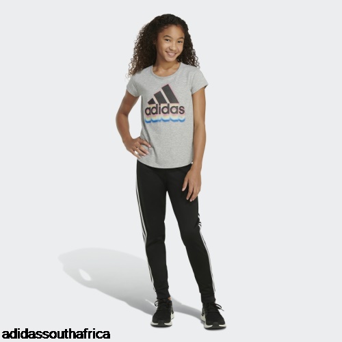 Short Sleeve Heather Scoop Tee Medium Grey Adidas Adidas South Africa