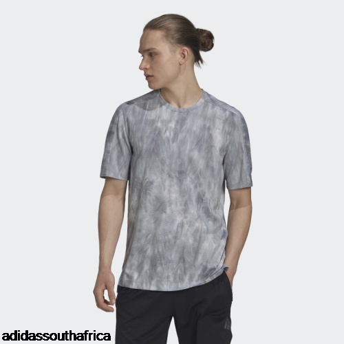 Silver Workout Spray Dye Tee Adidas South Africa