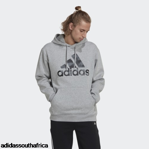 Medium Grey Essentials Camo Print French Terry Hoodie Adidas Adidas South Africa