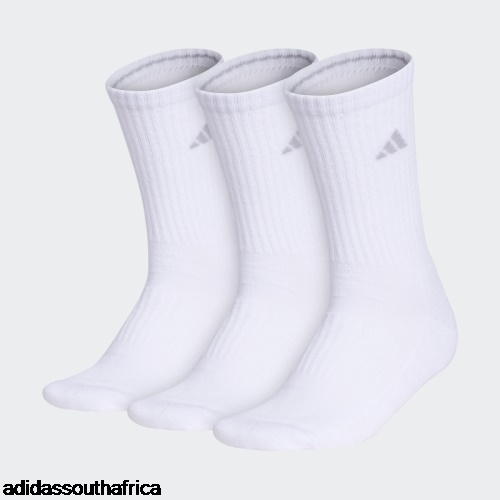 White Cushioned Crew Socks 3 Pairs Adidas South Africa