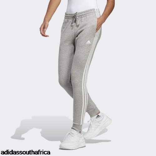 Essentials 3-Stripes French Terry Cuffed Pants Medium Grey Adidas Adidas South Africa