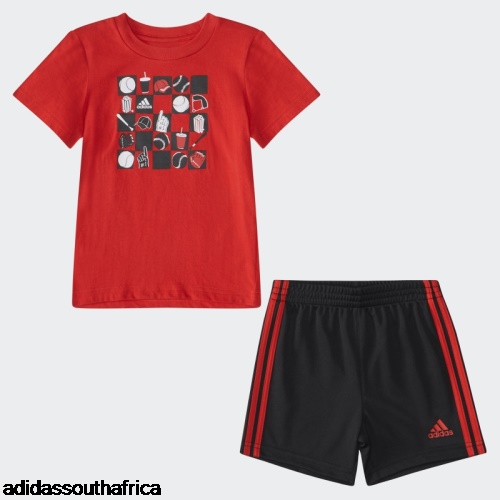 Scarlet IB GRPX TEE AND SHORT SET Adidas South Africa