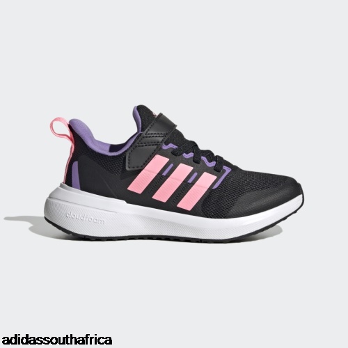 Black Fortarun 2.0 Cloudfoam Elastic Lace Shoes Adidas Shoes South Africa