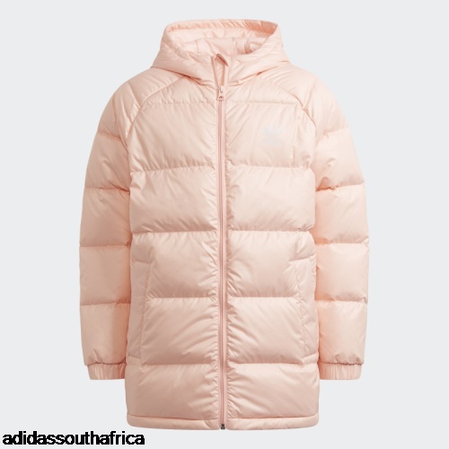 Adicolor Elongated Down Jacket Haze Coral Adidas Adidas South Africa