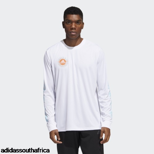 Freedom Running Graphic Long Sleeve T-Shirt White Adidas Adidas South Africa