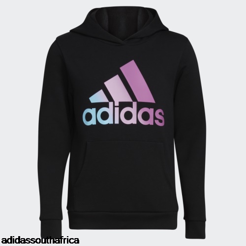 Black Graphic Fleece Pullover Hoodie Adidas Adidas South Africa