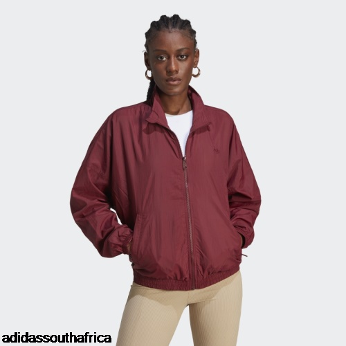 Red Premium Essentials Nylon Track Top Adidas Adidas South Africa