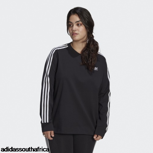 Black Adicolor Classics Long-Sleeve Top (Plus Size) Adidas South Africa