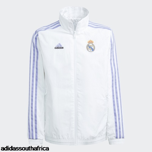 White Real Madrid Anthem Jacket Adidas South Africa