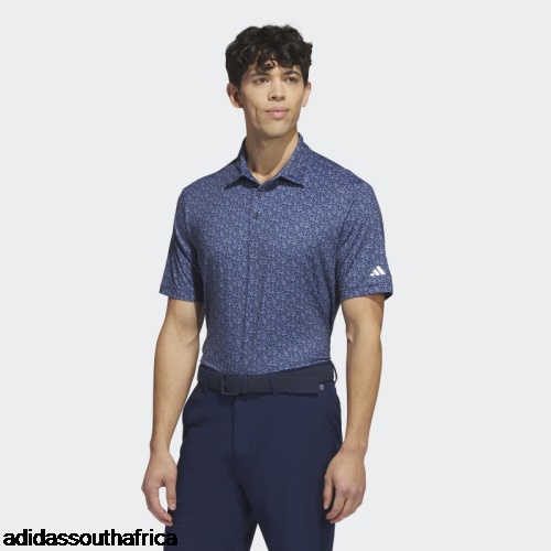 Ultimate365 Allover Print Golf Polo Shirt Navy Adidas Adidas South Africa