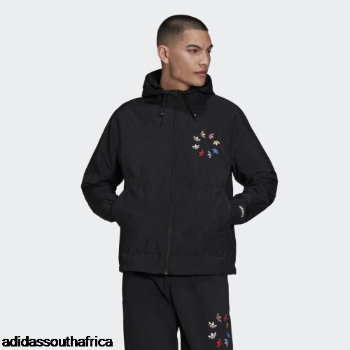 Adicolor Shattered Trefoil Windbreaker Black Adidas Adidas South Africa