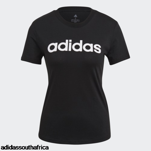 Essentials Slim Logo Tee Black Adidas Adidas South Africa