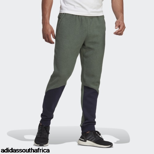 Green Oxide Colorblock Sherpa Fleece Pants Adidas Adidas South Africa