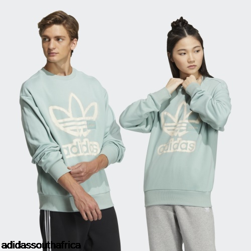 Hazy Green Adicolor Crew Sweatshirt Adidas South Africa