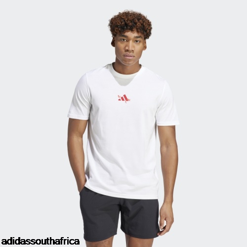 AEROREADY Tennis Roland Garros Graphic T-Shirt White Adidas South Africa