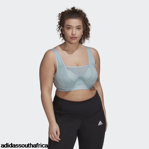 Grey TLRD Impact Luxe Training High-Support Bra (Plus Size) Adidas South Africa