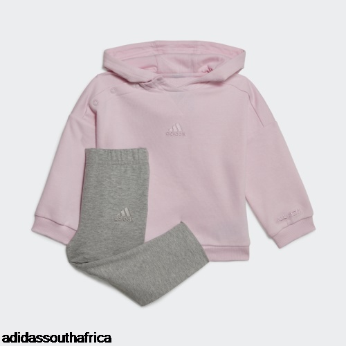 Pink Hooded Fleece Tracksuit Adidas South Africa