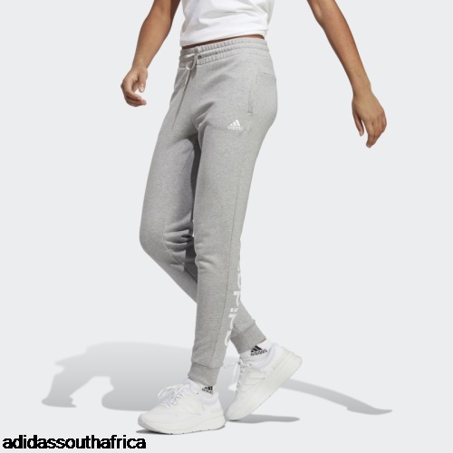 Medium Grey Essentials Linear French Terry Cuffed Pants Adidas South Africa