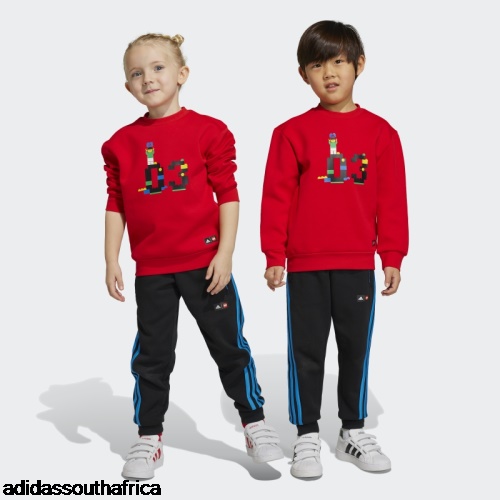 Red Fashion x Classic LEGO Crew Sweatshirt and Pants Set Adidas South Africa