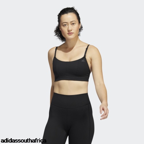 Fashion Black Yoga Studio Light-Support Bra Adidas South Africa