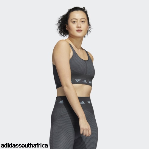 Grey AEROKNIT Light-Support Bra Fashion Adidas South Africa