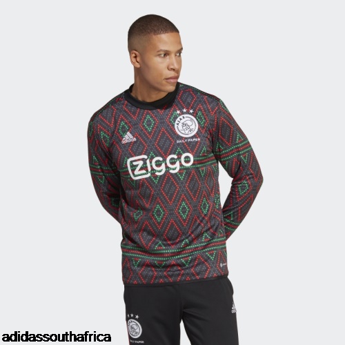 Black Ajax Amsterdam x Daily Paper Pre-Match Warm Top Adidas Adidas South Africa