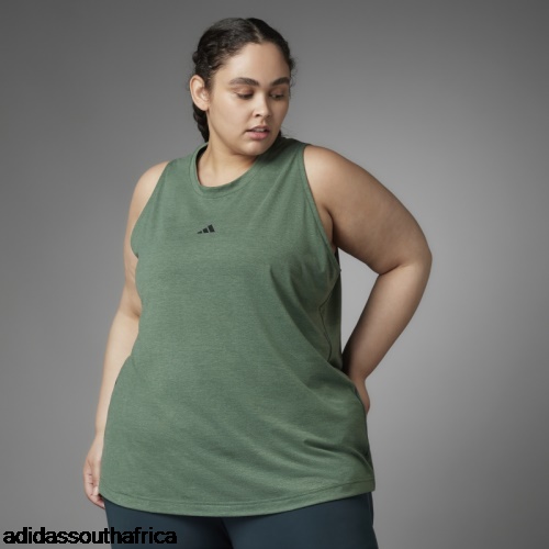 Green Oxide Authentic Balance Yoga Tank Top (Plus Size) Adidas South Africa