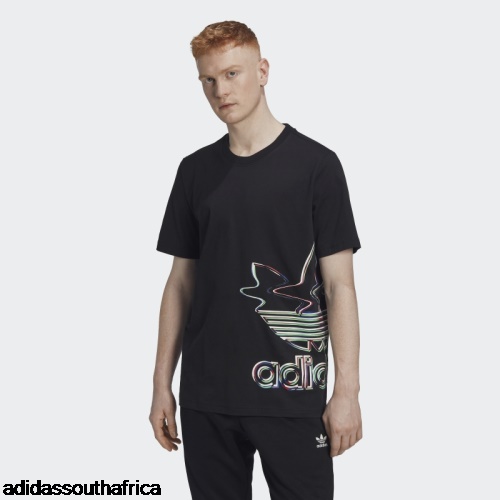 Black Hyperreal Short Sleeve T-Shirt Adidas South Africa