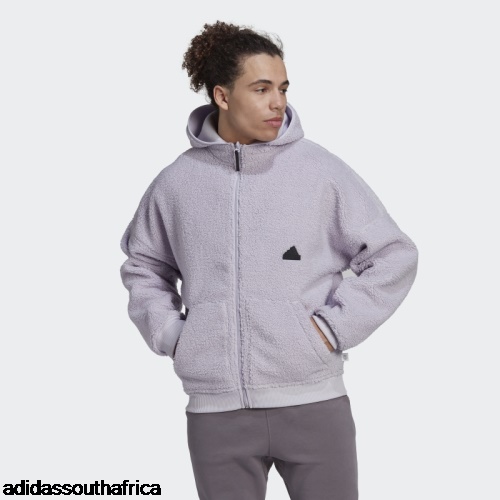 Polar Fleece Full-Zip Sweatshirt Silver Dawn Adidas South Africa