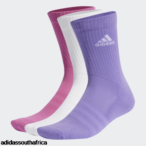 Cushioned Crew Socks 3 Pairs Fuchsia Adidas Adidas South Africa