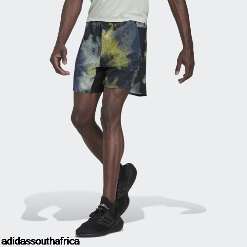 D4T HIIT Allover Print Training Shorts Yellow Fashion Adidas South Africa