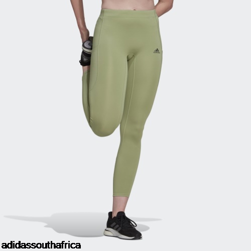 Lime FastImpact Running 7/8 Leggings Adidas South Africa